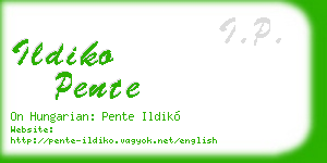 ildiko pente business card